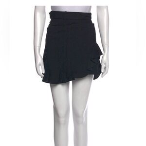 Sandro Black Ruffle Mini Skirt